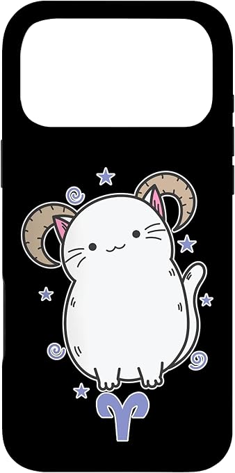 Cat Aries Zodiac Sign Case for iPhone 17 Pro Max - Aries Phone Case for men