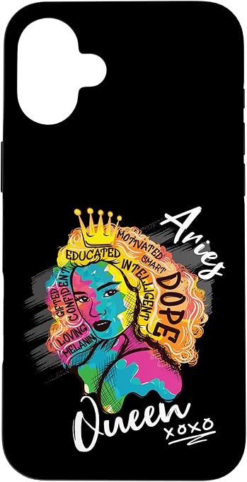 Aries Queen Zodiac Sign for Melanin Women Case for iPhone 16 Plus - Aries Phone Case for men