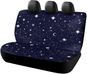 Breathable Comfortable Zodiac Constellation Galaxy Starry Night Stars Midnight Auto Seat Cover Protector Universal Fit Cars Trucks SUVs Minivans - Wear & Tear Resistance Seat Cushion Pad Mat Covers - Aquarius Car Seat Cover for men