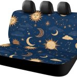 Fashionable Magic Constellations Sun Moon Stars Mystical Astrology Car Seat Cover Protector Universal Fit Cars Trucks & SUVs - Durable Seat Pad Protectors Easy Install Remove - Aquarius Car Seat Cover for men