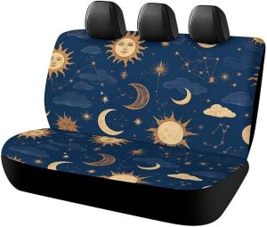 Fashionable Magic Constellations Sun Moon Stars Mystical Astrology Car Seat Cover Protector Universal Fit Cars Trucks & SUVs - Durable Seat Pad Protectors Easy Install Remove - Aquarius Car Seat Cover for men