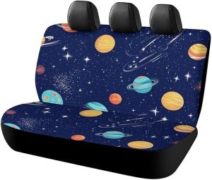 Comfortable Soft Space Galaxy Zodiac Star Planet Constellation Car Seat Cover Protector Universal Fit for SUV/Truck/Sedan/Minivan - Nonslip Vehicle Seat Protectors, Four Season - Aquarius Car Seat Cover for men