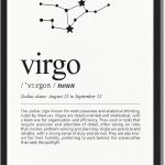 Framed Virgo Zodiac Constellation Poster Canvas Print Art, Minimalist Aesthetic Pictures, Trendy Wall Art Painting,Home Decor Wall Decoration, Office, Dorm Room Art Print (Blank Framed,12L X16W) - Virgo Poster for men