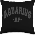 Aquarius Astrology Zodiac Sign Decorations Women Men Kids Throw Pillow - Aquarius Pillow for men
