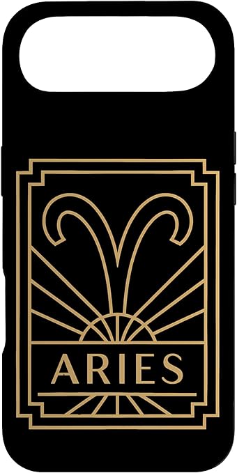 Aries Art Deco Zodiac Graphic Case for iPhone Air - Aries Phone Case for men