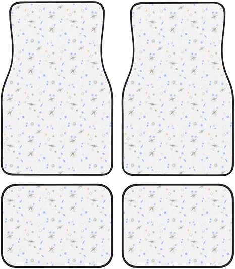 Car Mats Set of 4 Astrology Constellations Floor Mats for Cars Universal Front Rear Vehicle Rugs Auto Accessories for Truck Sedan - Virgo Car Floor Mat for men