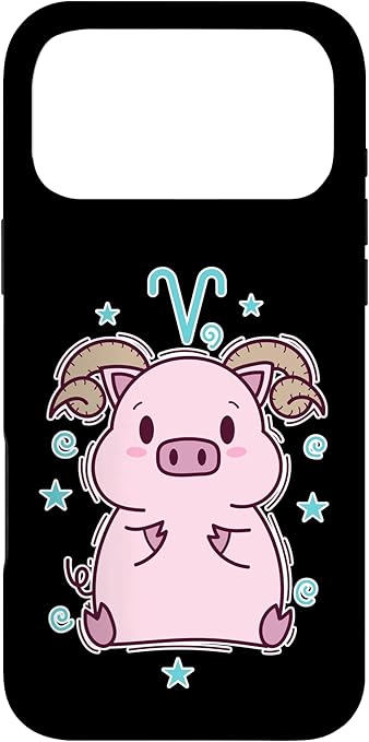 Piggy Aries Zodiac Sign Case for iPhone 17 Pro Max - Aries Phone Case for men