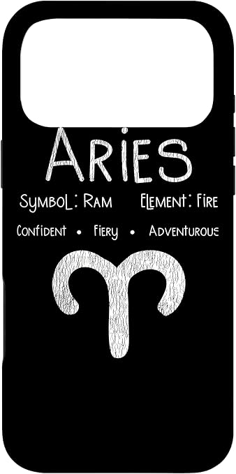 Vintage Aries Zodiac Sign - Astrology Horoscope Birthday Case for iPhone 17 Pro Max - Aries Phone Case for men