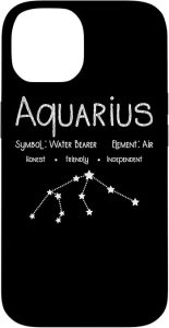 Vintage Aquarius Zodiac Sign - Astrology Horoscope Birthday Case for iPhone 14 - Aquarius Phone Case for men