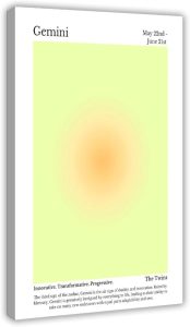 Gemini Aura Print Art Wall Decoration Poster Family Bar Restaurant Garage Cafe Art Sign Gift Frame 24x36inch - Gemini Canvas for men