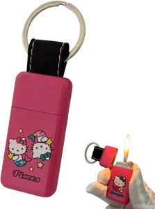 NIVEK Keychain Lighter Horoscope Kitty Cat Y2k 12 Consetellations Astrology Zodiac Birth Signs Kawaii Accessories, Portable Refillable (Pisces) - Pisces for men