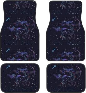 Sagittarius Zodiac Constellation 4 Pieces Car Floor Mats Car Carpets Full Sets Universal Fit for SUV, Vans, Sedans, Trucks All Weather Protection Auto Foot Carpet - Virgo Car Floor Mat for men