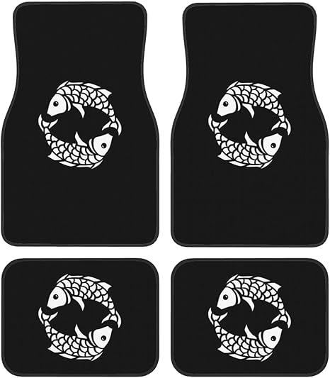 Pisces Zodiac Symbol Floor Mats for Cars, All-Weather Car Mats, Fit Automotive Floor Mats for Cars Trucks SUV, Universal Floor Liner Car Accessories - Virgo Car Floor Mat for men