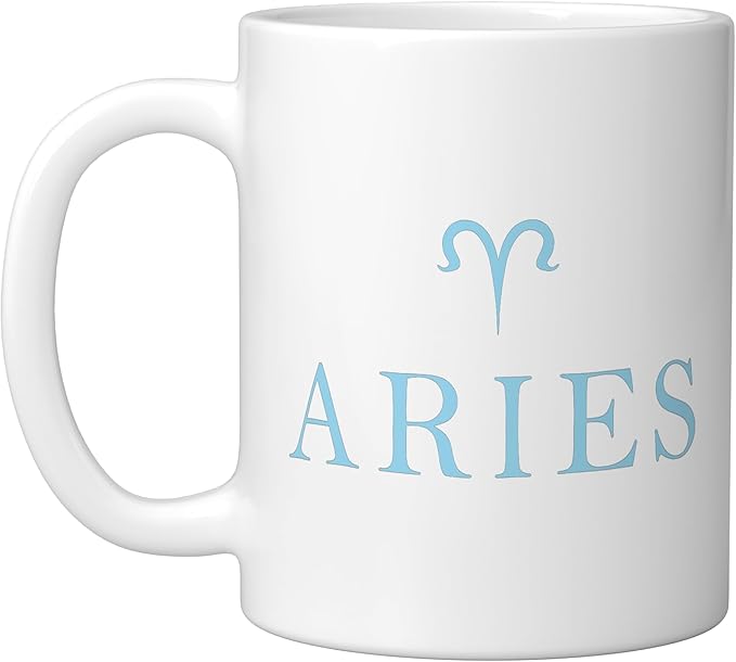 Aries Zodiac Sign Aries Constellation Ceramic Mug, White - Aries Mug for men