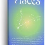 Pisces Star Sign Aura Canvas Wall Art – Minimalist Zodiac Sign Constellation Art Print - Aesthetic Zodiac Astrology Wall Decor for Living Room, Bedroom, Office - Astrology Lover Gift (8x12, Wrapped Canvas) - Pisces Canvas for men