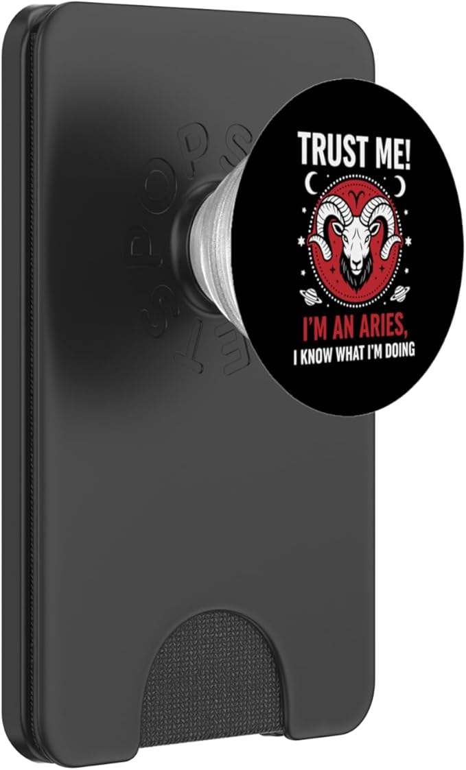 Aries Sign Ram Zodiac Funny Astrology Horoscope PopSockets PopWallet for MagSafe - Aries Ring for men