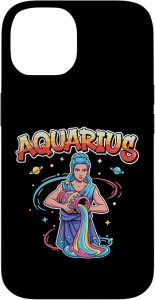 Aquarius Zodiac Sign Water Bearer Horoscope Graffiti Case for iPhone 14 - Aquarius Phone Case for men