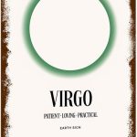 UTINDK Virgo Zodiac: Retro Astrology Vintage Metal Sign,Text Art Poster Home Wall Decor, Suitable For Walls, Doors, And Fences，Aluminum Printed Plaque 8×12Inch - Virgo Poster for men