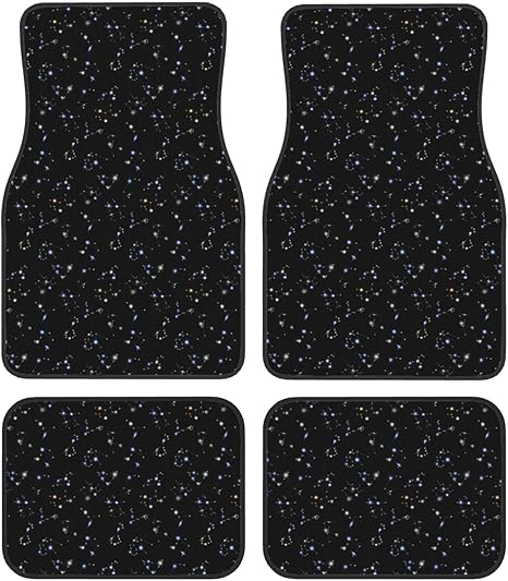 Car Mats Set of 4 Astrology Constellations Floor Mats for Cars Universal Front Rear Vehicle Rugs Auto Accessories for Truck Sedan - Virgo Car Floor Mat for men