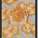 Framed Gemini Zodiac Sign Poster Canvas Print Art, Vintage Wall Art Painting, Boho Pictures, Trendy Home Decor, Art Print for Bedroom Decoration, Wall Decor Apartment (Black Framed,8L X12W) - Gemini Canvas for men