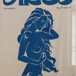 Blue retro Virgo wall art poster, printable minimalist astrology Virgo print, digital download, zodiac decor for living room, modern wall art - Virgo Poster for men