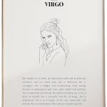 She Is Virgo print artwork for wall decor featuring a minimalist Virgo zodiac illustration, astrology star sign poster ideal gift for astrology lovers and horoscope enthusiasts - Virgo Poster for men