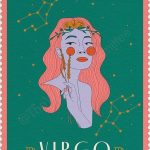 Virgo zodiac art print featuring a celestial illustration, a decorative poster for wall decor with Virgo constellation design, astrology wall art for living room or bedroom - Virgo Poster for men