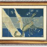 Vintage Framed Zodiac Constellation Scorpio Canvas Print Oil Paintings Reproduction World Classics Artwork Poster, Painting, Pictures, Wall Decor Aesthetic Home Decor for Living Room Dorm Room Office (Retro Framed,12L"x16W") - Scorpio Canvas for men
