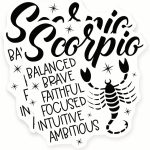 Scorpio Stickers - Zodiac Sign - Horoscope Astrology - Personalized Stickers - 2 Pack 5" Wide Design - Adheres to Laptops, Tumblers, and More – Made in The USA - AQS8828 - Scorpio Sticker for men