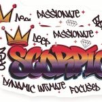 Scorpio Stickers - Zodiac Sign - Astrology - Horoscope - 2 Pack 5" Wide Design - Adheres to Laptops, Tumblers, and More – Made in The USA - AQS9511 - Scorpio Sticker for men