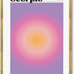 Framed Scorpio Zodiac Sign Poster Canvas Print Art Modern Wall Art Painting Pictures Trendy Home Decor Wall Decoration for Living Room Bedroom Dorm Room (Gold Framed,12L x16W) - Scorpio Canvas for men