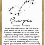 Framed Scorpio Zodiac Sign Poster Canvas Print Art Minimalist Aesthetic Wall Art Painting Trendy Exquisite Wall Decor Pictures for Dorm Room Bedroom Home Decor Art Print (Gold Framed,12L x16W) - Scorpio Canvas for men