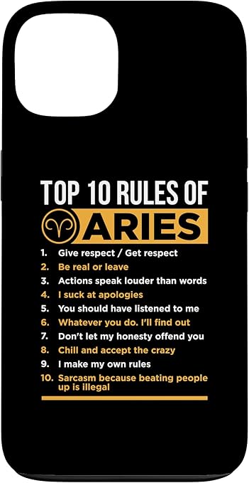 Aries Traits Facts Horoscope Zodiac Astrological Sign Gift Case for iPhone 13 - Aries Phone Case for men