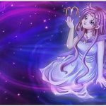 Manga Style Illustration of Zodiac Sign On Cosmic Background, Virg Front Door Floor Mats Entrance Doormat Kitchen Bedroom Carpets Rug Decor 19.3x31.5in - Virgo Car Floor Mat for men