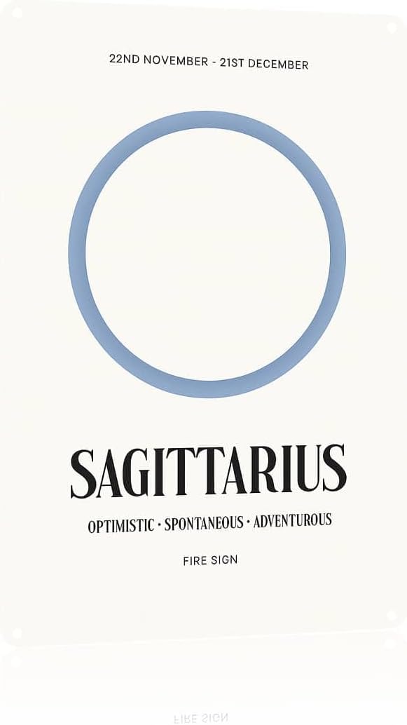 Sagittarius Zodiac: Retro Astrology Wall Decor Retro Metal Sign Poster for Garage Man Cave Bathroom Bedroom Farm Inspirational Popular Wall Art 8x12 Inch Signs Posters - Sagittarius Home Decor for men
