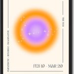 Framed Pisces Zodiac Sign Canvas Print Art, Modern Astrology Poster, Wall Art Painting Pictures Wall Decor, Trendy Elegant Art Print, Home Decor, Bedroom, Dorm Room (Black Framed,8L X12W) - Pisces Canvas for men