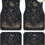 Car Floor Mats Non Slip Vehicle Front Rear Carpet Rugs Waterproof Universal Fit for SUV Van Truck Sedans,Virgo Zodiac Starry Sky Girl,Set of 4 - Virgo Car Floor Mat for men