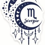 Scorpio Stickers - Zodiac Sign Sticker - Astrology Stickers - Star Sign - 2 Pack - 5" Wide Design - Adheres to Laptops, Tumblers, and More – Made in The USA - AQS10228 - Scorpio Sticker for men