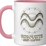 Zodiac Horoscope Aquarius Zodiac Sign Aquarius Ceramic Mug, Pink/White - Aquarius Mug for men