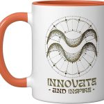 Zodiac Horoscope Aquarius Zodiac Sign Aquarius Ceramic Mug, Orange/White - Aquarius Mug for men