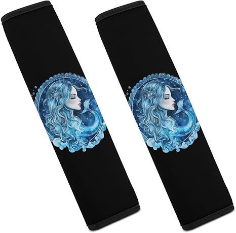 AquariusZodiac Sign Car Seat Belt Cover Pads Soft Shoulder Seatbelt Pads Protector Car Interior Accessories - Aquarius Car Seat Cover for men