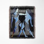 3dRose Gemini Zodiac Sign Woven Blanket - Gemini Blanket for men