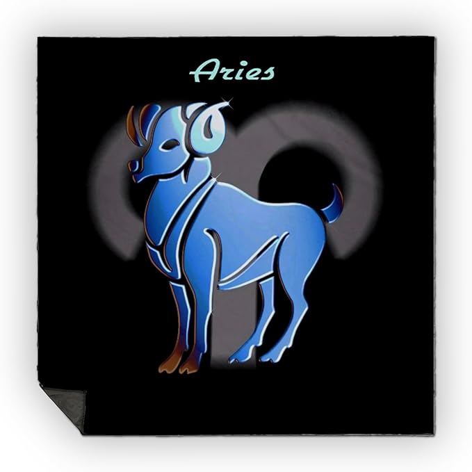 3dRose Aries Zodiac Sign Picnic Blanket - Aries Blanket for men