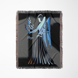 3dRose Virgo Zodiac Sign Woven Blanket - Virgo Blanket for men