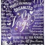 Zodiac Constellation Gifts for Women, Zodiac Sign Birthday Gift with Message Flannel Blanket Throws (30 x 40 Inch) - Virgo - Virgo Blanket for men