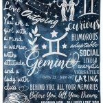 Zodiac Constellation Gifts for Women, Zodiac Sign Birthday Gift with Message Flannel Blanket Throws (30 x 40 Inch) - Gemini - Gemini Blanket for men