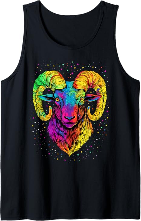 Ram Mouflon Aries Domestic Sheep Wild Sheep Male Sheep Tank Top - Aries T-Shirt for men
