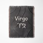 3dRose Virgo Symbol Zodiac Sign Horoscope Chalkboard Design Woven Blanket - Virgo Blanket for men