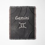 3dRose Gemini Symbol Zodiac Sign Horoscope Chalkboard Design Woven Blanket - Gemini Blanket for men