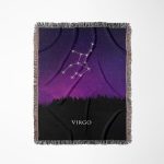 3dRose Virgo Constellation Night Sky Astrology Symbol Zodiac Horoscope Sign Woven Blanket - Virgo Blanket for men